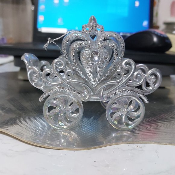 Glittering Carriage Beautiful Festive Holiday Ornaments - Picture 2 of 8